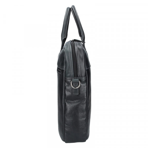 Dámská kožená taška na notebook Katana Evelin - černá
