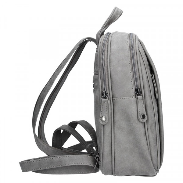 Moderní ekokožený dámský batoh Enrico Benetti 66169 - šedá