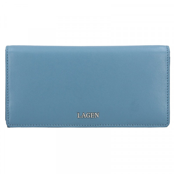 Dámská kožená peněženka Lagen Evelin - modrá
