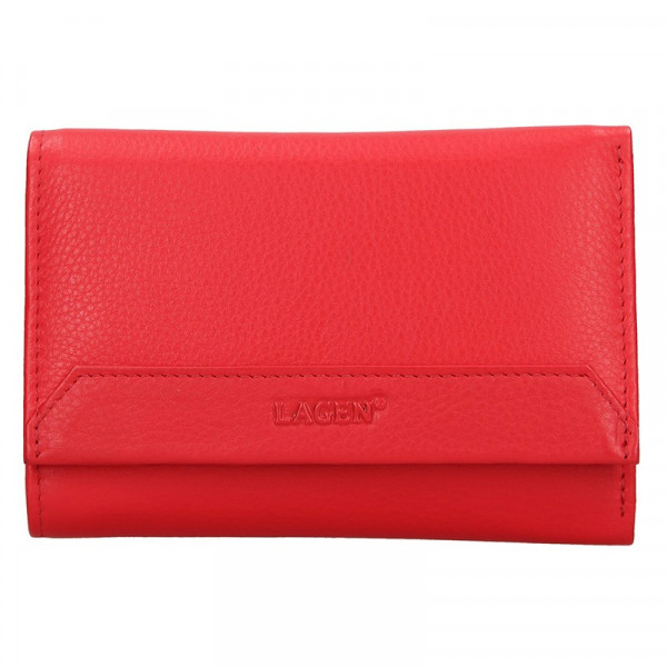 Dámská kožená peněženka Lagen Denisa - červená
