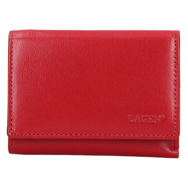 Dámská kožená peněženka Lagen Norra - tmavě červená