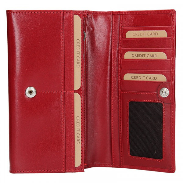Dámská kožená peněženka Lagen Líza - tmavě červená