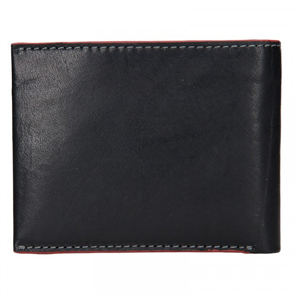 Pánská kožená peněženka Lagen Tobias - černo-červená