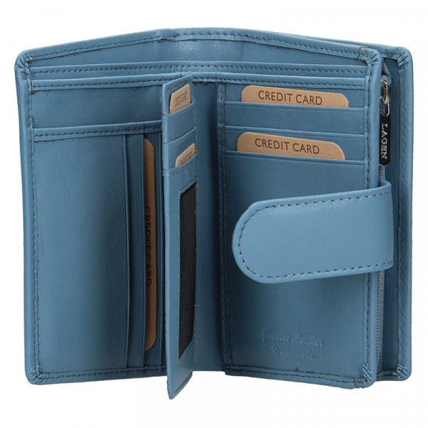 Dámská kožená peněženka Lagen Kamila - modrá