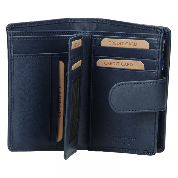 Dámská kožená peněženka Lagen Kamila - tmavě modrá