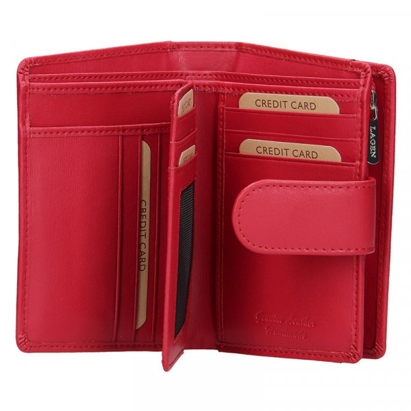 Dámská kožená peněženka Lagen Kamila - červená