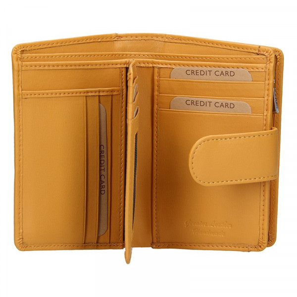 Dámská kožená peněženka Lagen Kamila - žlutá