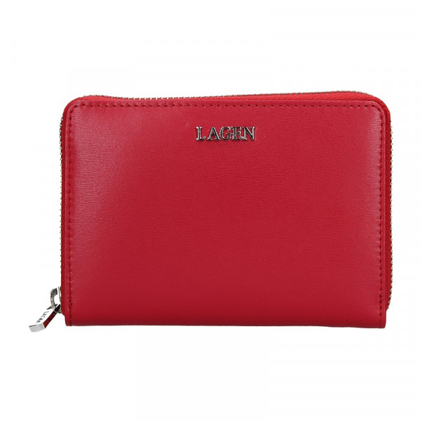 Dámská kožená peněženka Lagen Apolen - červená
