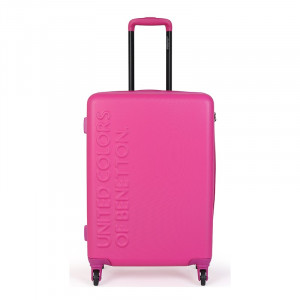 Cestovní kufr United Colors of Benetton Timis M - růžová