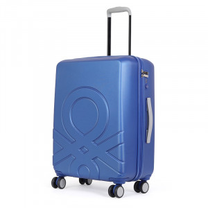 Cestovní kufr United Colors of Benetton Kanes L - modrá