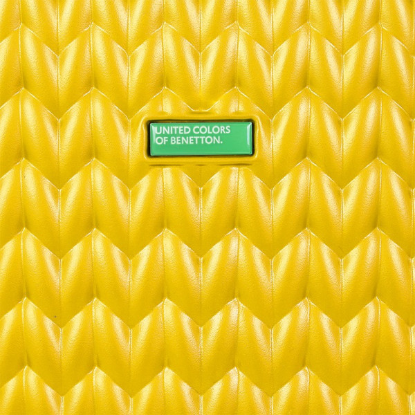Cestovní kufr United Colors of Benetton Rider M - žlutá