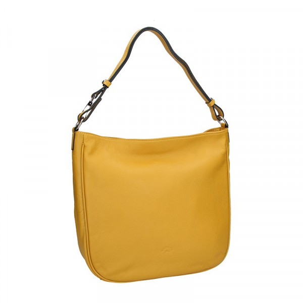 Elegantní dámská kožená kabelka Katana Jindra - žlutá
