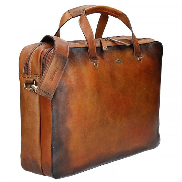 Luxusní pánská kožená taška Daag ALIVE 18 - hnědá