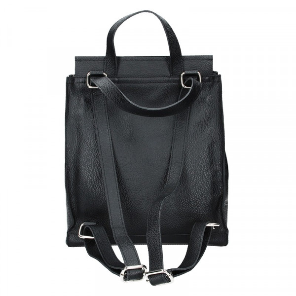 Dámský kožený batoh Facebag Stella - černá