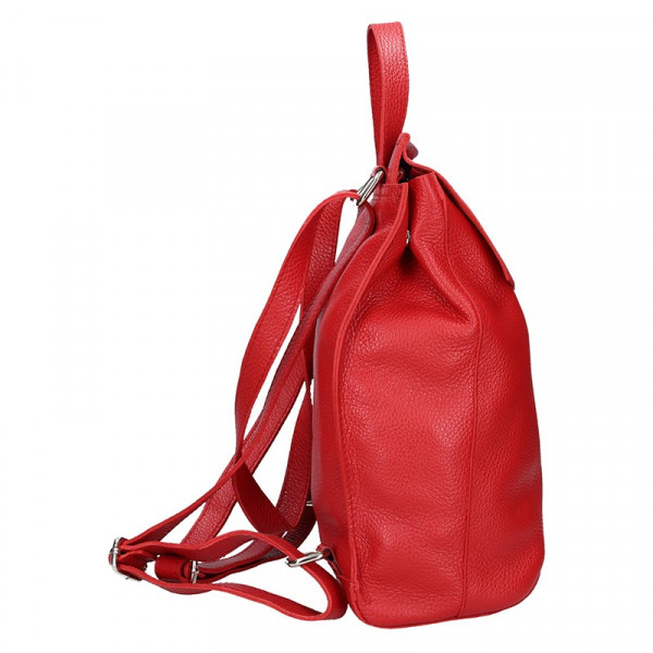 Dámský kožený batoh Facebag Stella - červená