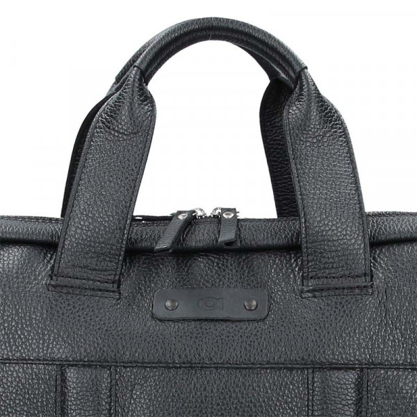 Luxusní pánská kožená taška Daag Proven - černá