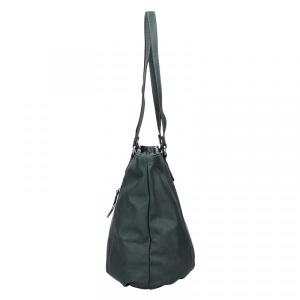 Elegantní dámská kožená kabelka Katana Apolen - tmavě zelená