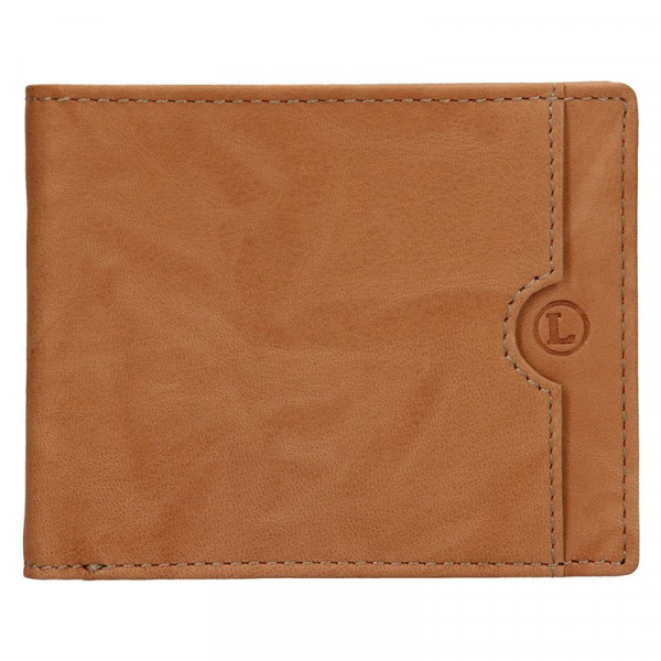 Pánská kožená slim peněženka Lagen Olha - světle hnědá