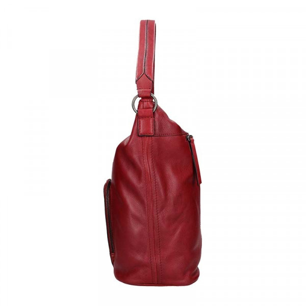 Dámská kožená kabelka Lagen Dana - červená