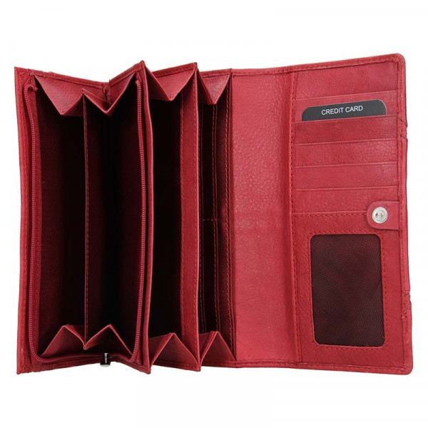 Dámská kožená peněženka Lagen Frela - červená