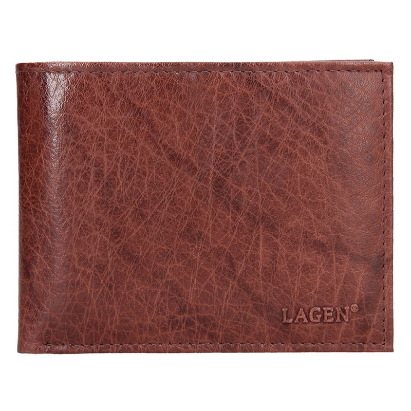 Pánská kožená peněženka Lagen Rick - hnědá
