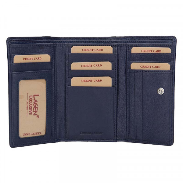 Dámská kožená peněženka Lagen Debora - modrá