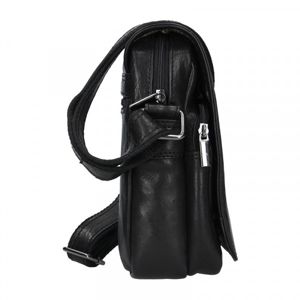 Panská kožená taška přes rameno SendiDesign Rodman - černá
