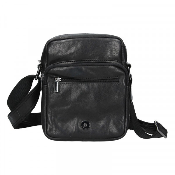 Panská kožená taška přes rameno SendiDesign Rodman - černá