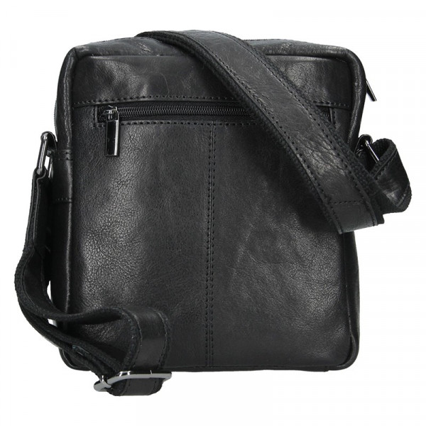 Panská kožená taška přes rameno SendiDesign Jokl - černá