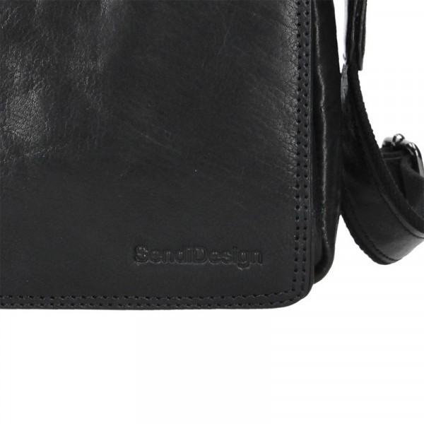 Pánská kožená taška přes rameno SendiDesign Karlos - černá