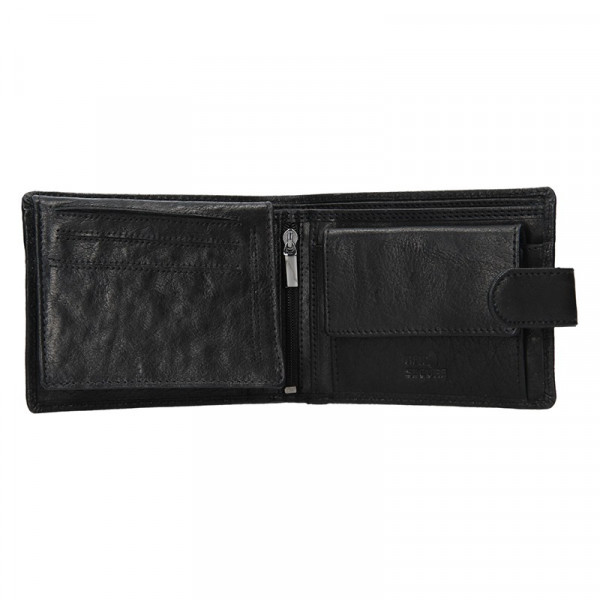 Pánská kožená peněženka SendiDesign Robert - černá