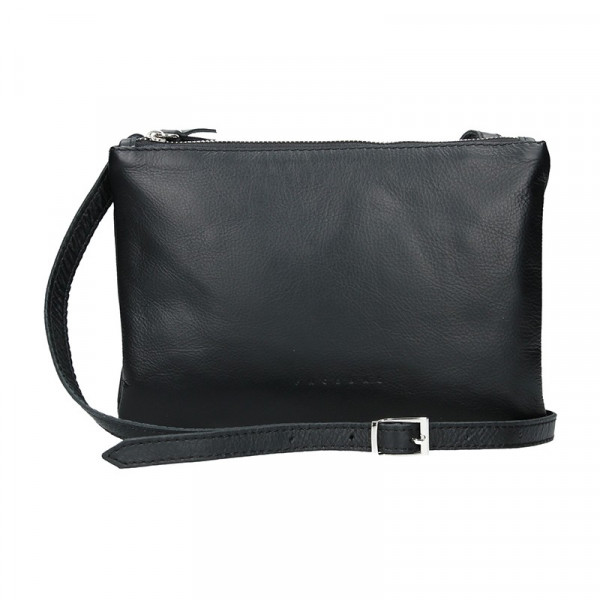 Trendy dámská kožená crossbody kabelka Facebag Beatrice - černá