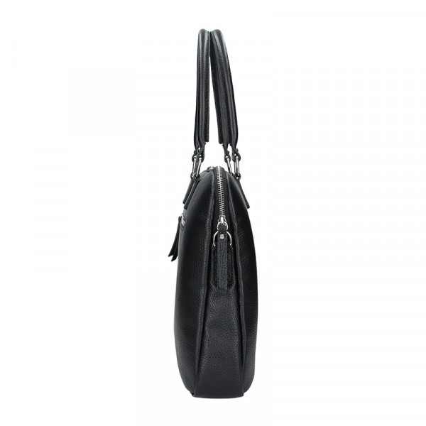 Dámská kožená taška na notebook Facebag Milanos - černá