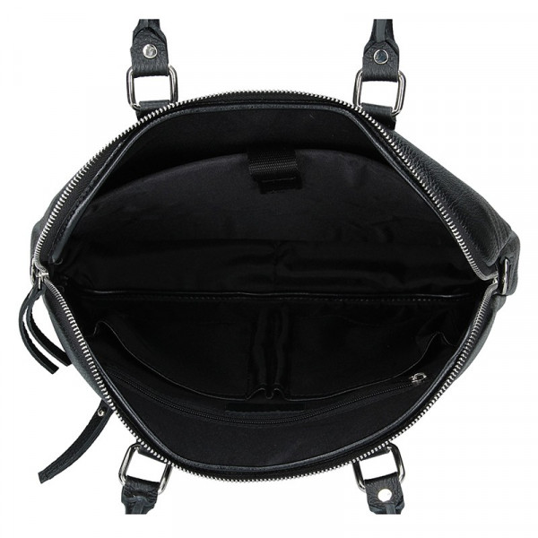 Dámská kožená taška na notebook Facebag Milanos - černá