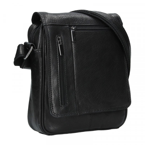 Pánská kožená taška přes rameno SendiDesign Morven - černá