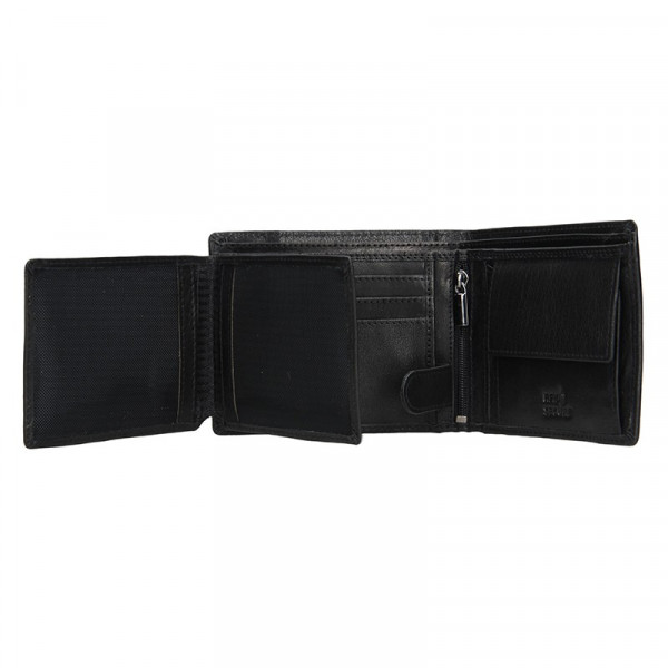 Pánská kožená peněženka SendiDesign Jaromír - černá