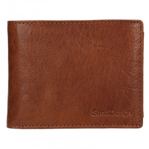 Pánská kožená peněženka SendiDesign Jaromír - koňak