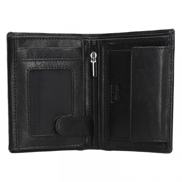 Pánská kožená peněženka SendiDesign Josef - černá