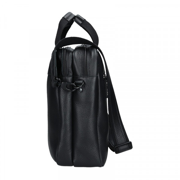 Luxusní pánská kožená taška Daag Bendr - černá