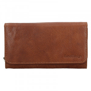 Dámská kožená peněženka SendiDesign Monic - koňak