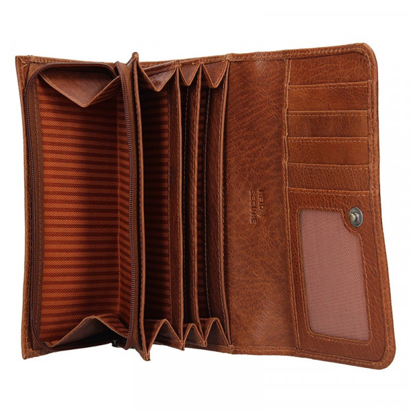 Dámská kožená peněženka SendiDesign Monic - koňak