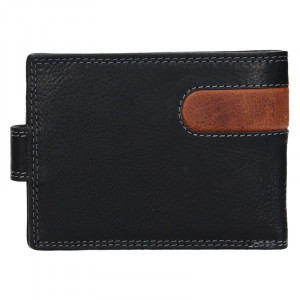 Pánská kožená peněženka SendiDesign Martin - černo-hnědá