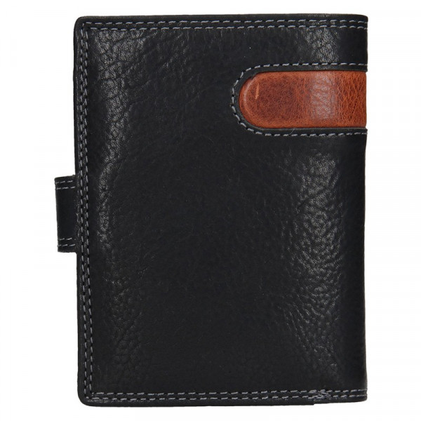 Pánská kožená peněženka SendiDesign Sebastian - černo-hnědá