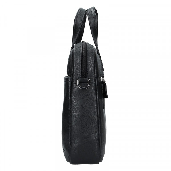 Pánská kožená taška přes rameno Hexagona Amarel - černá