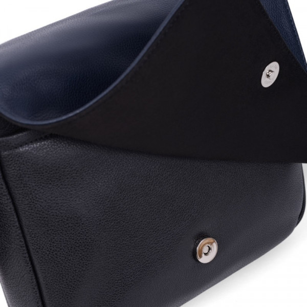Pánská kožená taška přes rameno Hexagona Leopold - modro-černá