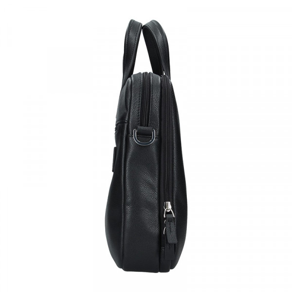 Pánská kožená taška přes rameno Hexagona Nicolas - černá