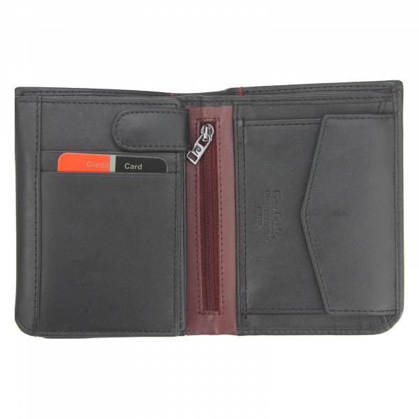 Pánská kožená peněženka Pierre Cardin Viktor - černo-červená