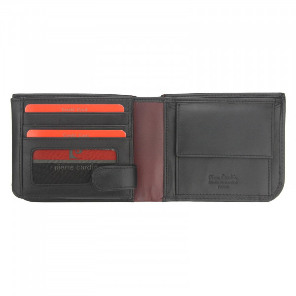Pánská kožená peněženka Pierre Cardin Rikke - černo-červená