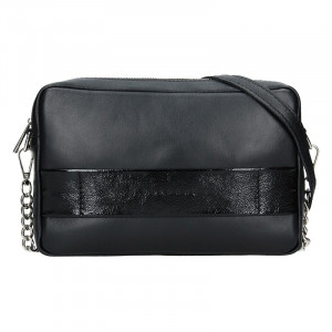 Trendy dámská kožená crossbody kabelka Facebag Ninas - černá