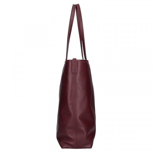 Dámská kožená kabelka Facebag Gwen - vínová
